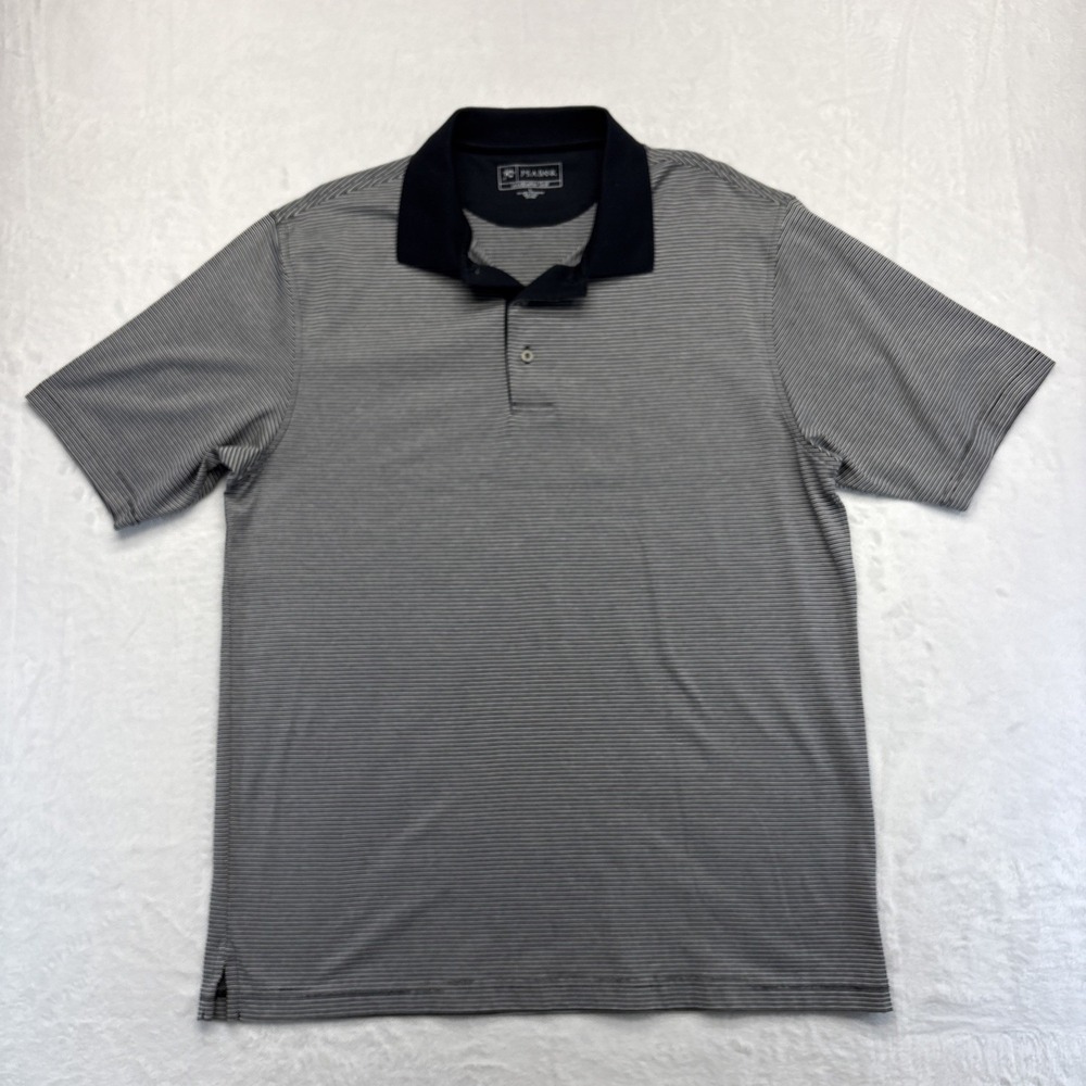 Jos A Bank Polo Shirt Mens L Grey Leadbetter Golf Short Sleeve NWOT